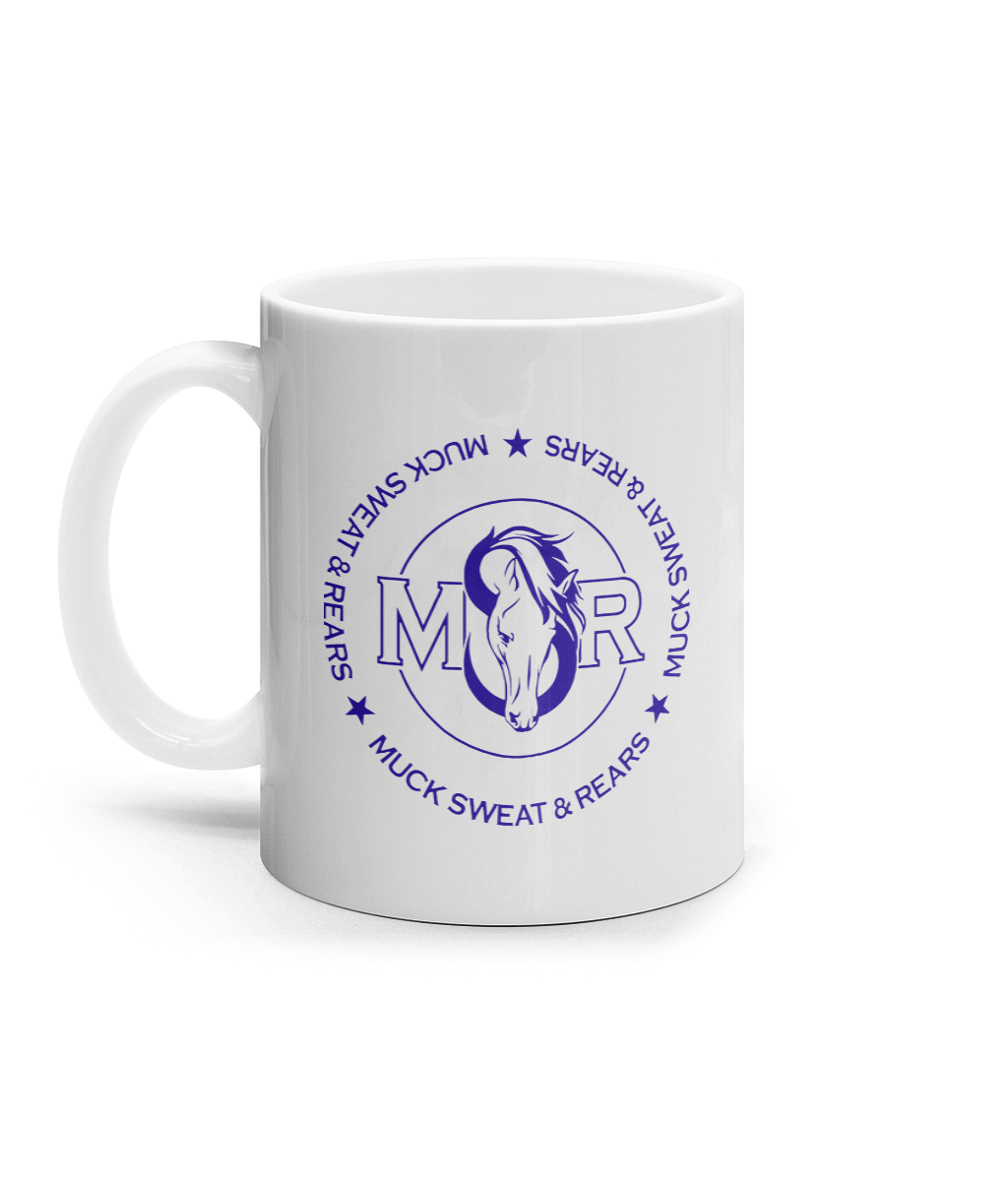 11 oz Blue Round Coffee Mug